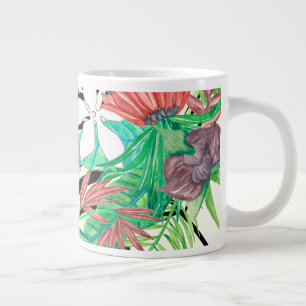 Caneca De Café Grande Paraíso Floral II