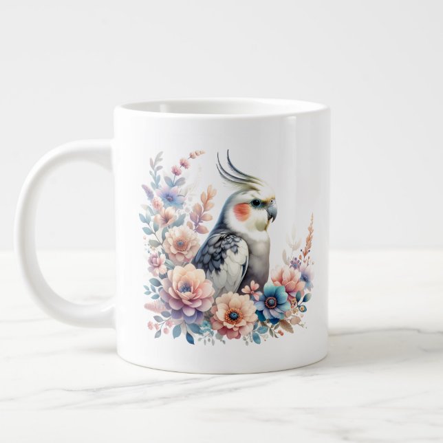 Caneca De Café Grande Parakeet - Jumbo Mug (Esquerda)