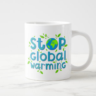 Caneca De Café Grande Parar o aquecimento global