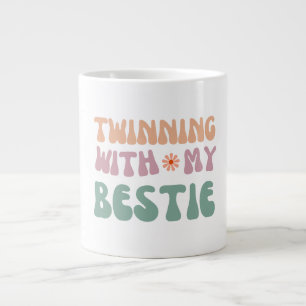 Caneca De Café Grande Parceria com Minha Melhor Amiga Citação de amizade