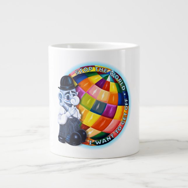 Caneca De Café Grande Parem O Mundo (Frente)