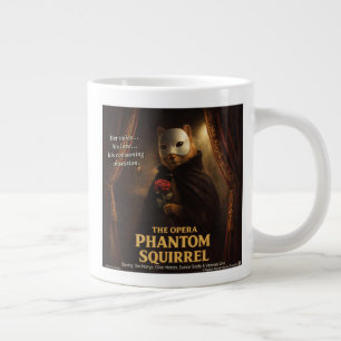 Caneca De Café Grande Paródia de Esquilo Fantasma da Ópera