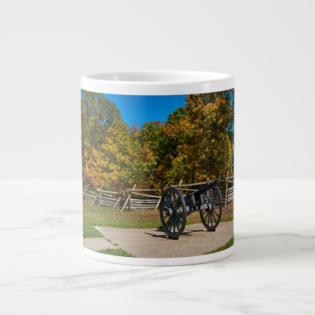 Caneca De Café Grande Parque Nacional de Gettysburg - Queda - Canhão (Frente)