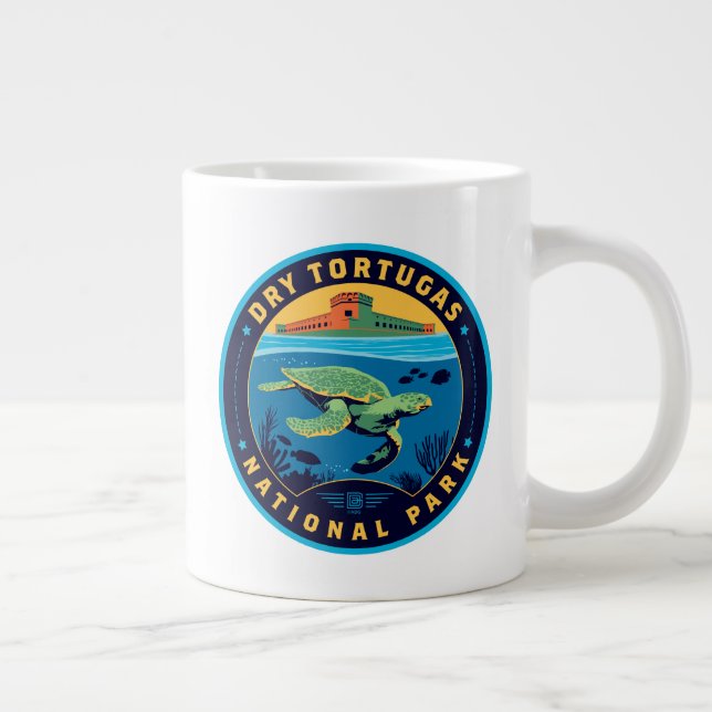 Caneca De Café Grande Parque Nacional de Tortugas Seco (Direita)