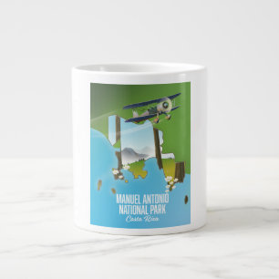 Caneca De Café Grande Parque Nacional Manuel Antonio, mapa da Costa Rica