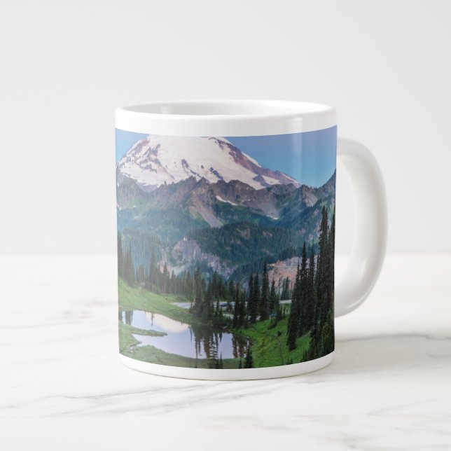 Caneca De Café Grande Parque Nacional Monte Rainier (Frente Esquerda)