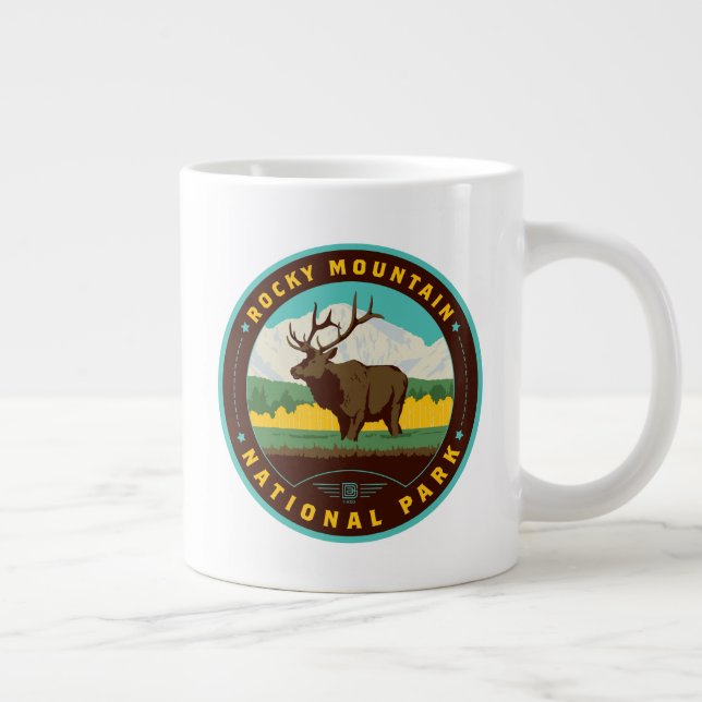 Caneca De Café Grande Parque Nacional Rocky Mountain (Direita)