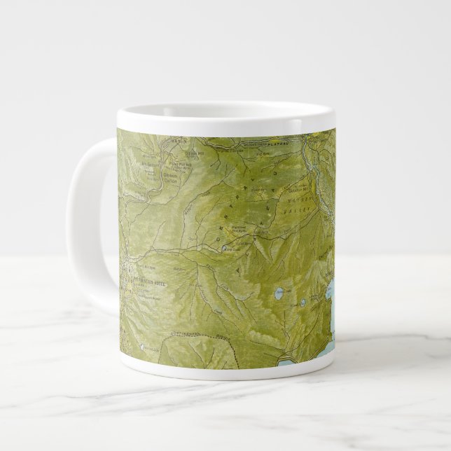 Caneca De Café Grande Parque Nacional Yellowstone (Frente Esquerda)