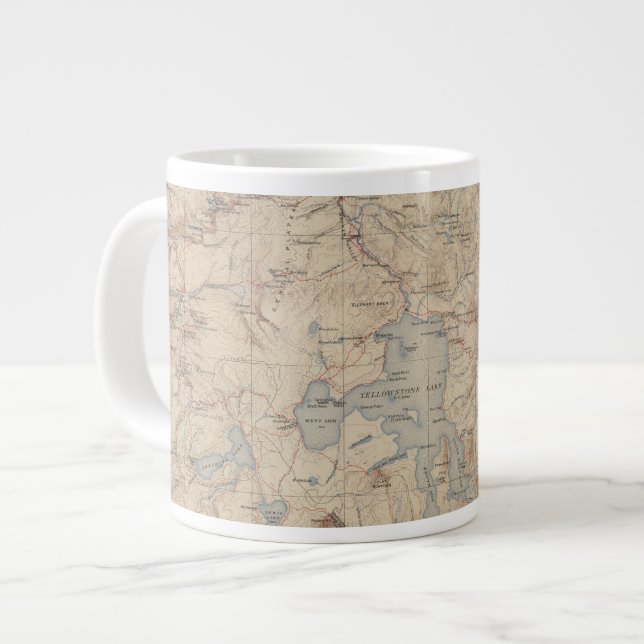 Caneca De Café Grande Parque Nacional Yellowstone 2 2 (Frente Esquerda)