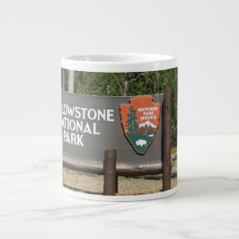 Caneca De Café Grande Parque Nacional Yellowstone, placa, Wyoming, EUA