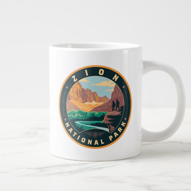 Caneca De Café Grande Parque Nacional Zion (Direita)