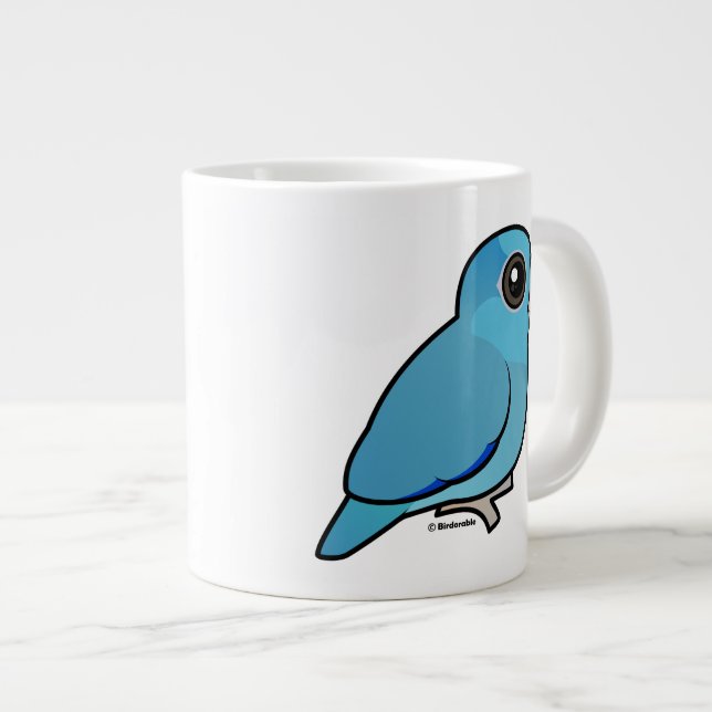 Caneca De Café Grande Parrotlet Azul Pacífico (Frente Esquerda)
