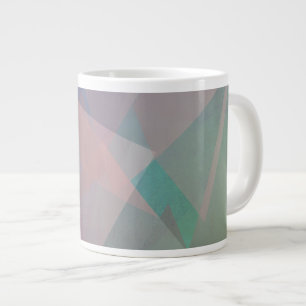 Caneca De Café Grande Partículas Abstratas Voadoras Formas Geométricas