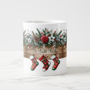Caneca De Café Grande Partido de Natal Elegante Moderno