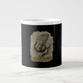 Caneca De Café Grande Partido Iguana, Engraçado Eu Quero Festa, Partido