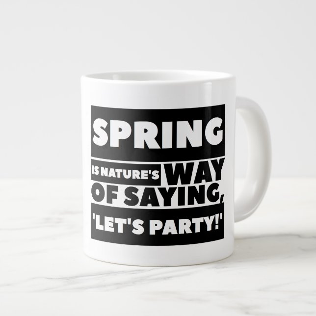 Caneca De Café Grande Partido Jumbo Mug (Frente Esquerda)