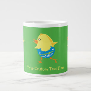 Caneca De Café Grande Páscoa Pintinho personalizado