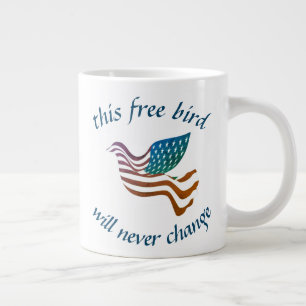Caneca De Café Grande Pássaro Livre Mug