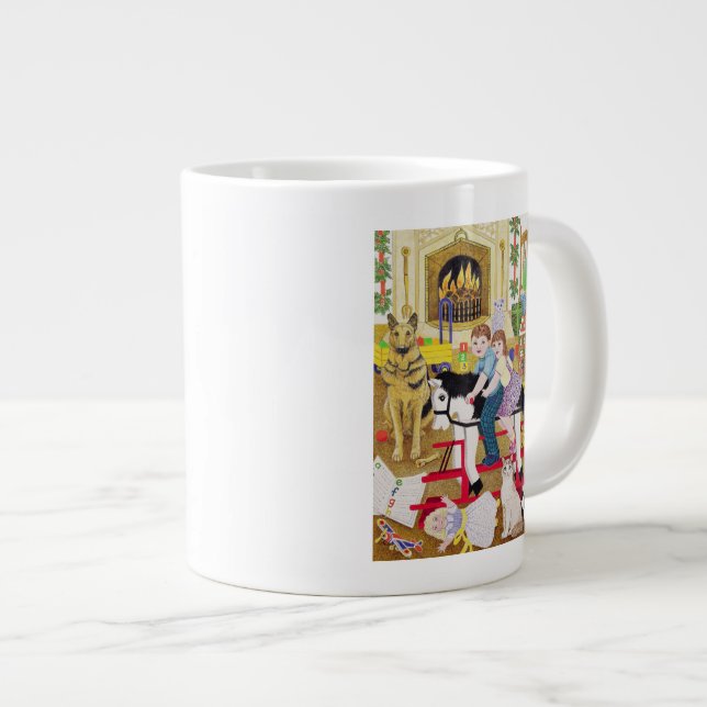 Caneca De Café Grande Passeio-um-Galo-Cavalo (Frente Esquerda)