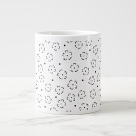 Caneca De Café Grande Pasta de Aniversário Floral Personalizada