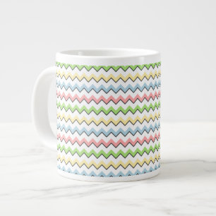 Caneca De Café Grande Pastel Chevron-Drop Shadow por Shirley Taylor