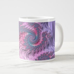 Caneca De Café Grande Pastel Fractal
