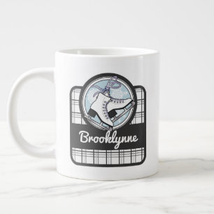 Caneca De Café Grande Patinação no Gelo Moderna Fofa Personalizada Xadre