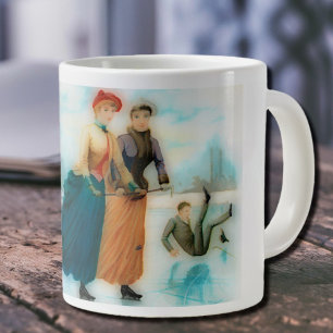 Caneca De Café Grande Patinação no gelo na Noruega - gráficos vindimo