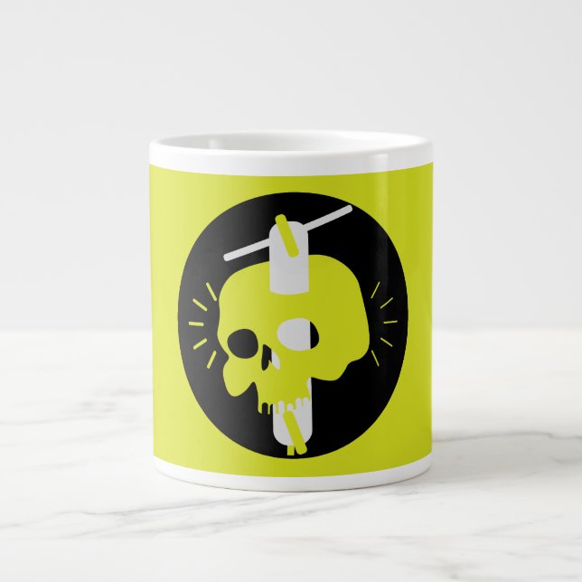 Caneca De Café Grande Patinetes Freestyle Pro de Truques (Frente)