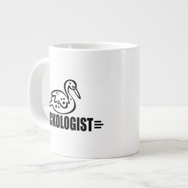 Caneca De Café Grande Pato Engraçado (Frente Esquerda)