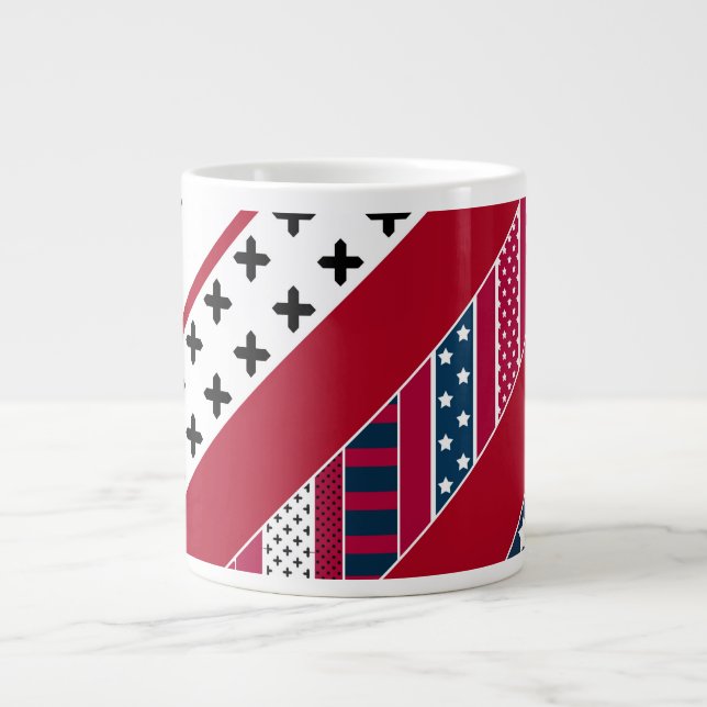Caneca De Café Grande Pátrio, patchwork (Frente)
