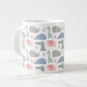 Caneca De Café Grande Patterno De Carroçaria Engraçado Com Rosto Engraça