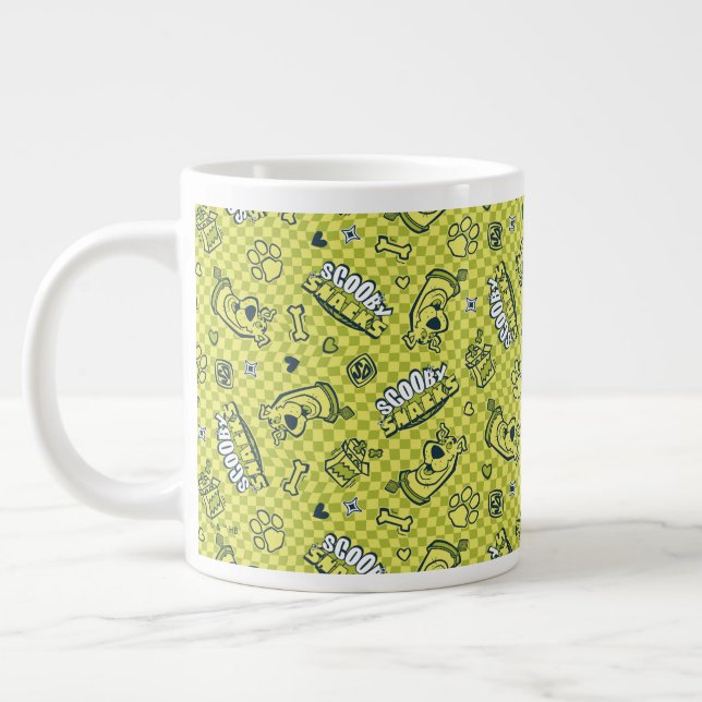 Caneca De Café Grande Patterno do Verificador do Scooby Snacks Galore (Esquerda)