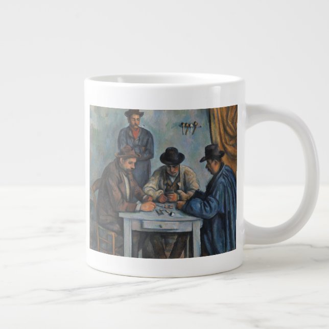 Caneca De Café Grande Paul Cezanne| Jogadores De Cartão (Direita)