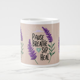 Caneca De Café Grande ✨ Pausa respiratória - cicatrização | Design