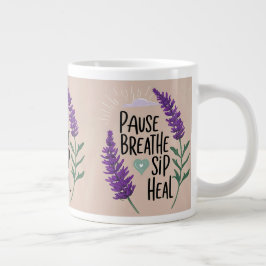 Caneca De Café Grande ✨ Pausa respiratória - cicatrização | Design