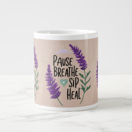 Caneca De Café Grande ✨ Pausa respiratória - cicatrização | Design