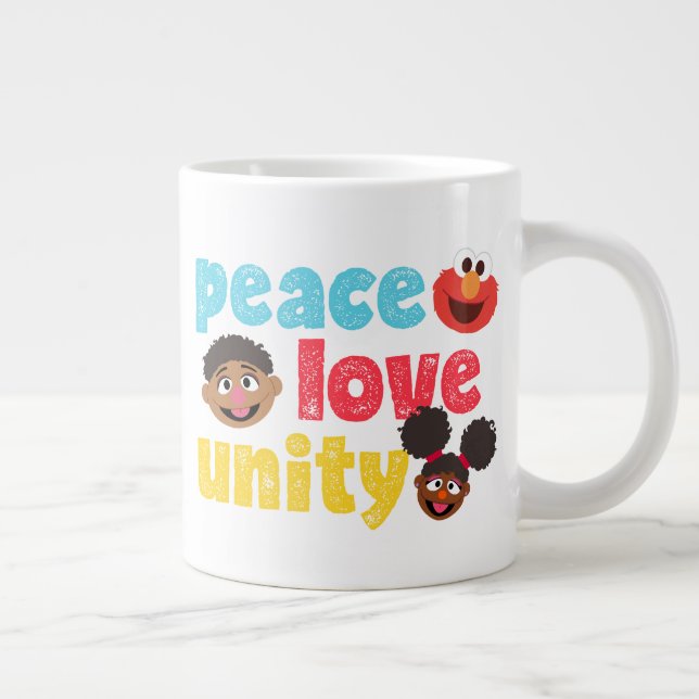 Caneca De Café Grande Paz Amor Unidade (Direita)