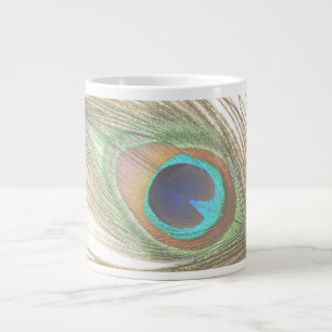 Caneca De Café Grande Peacock Feather