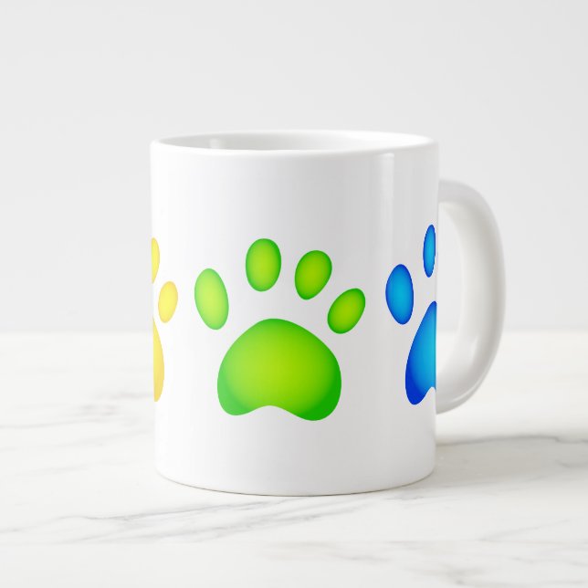 Caneca De Café Grande Peças Coloridas (Frente Esquerda)