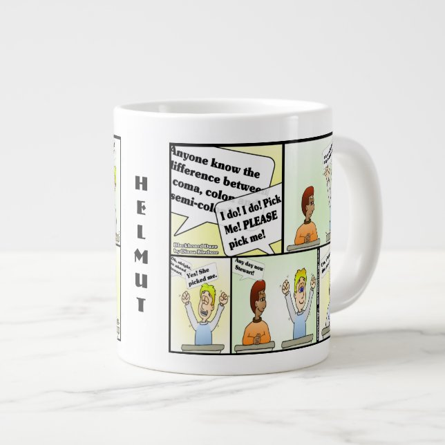Caneca De Café Grande Pegue-Me! Specialty Mug (Frente Esquerda)
