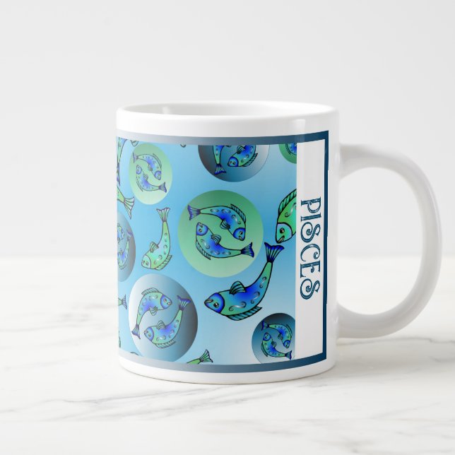 Caneca De Café Grande Peixes (Direita)