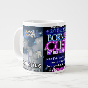 Caneca De Café Grande Peixes de Aquário Valxart Zodac
