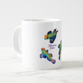 Caneca De Café Grande Peixes Mandarin