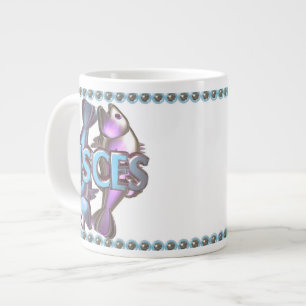 Caneca De Café Grande Peixes Valxart Amizade a astrologia de Leo