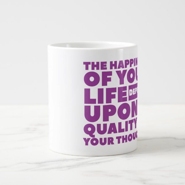 Caneca De Café Grande Pensamentos - Jumbo Mug (Frente)