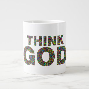 Caneca De Café Grande Pense em Deus