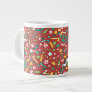 Caneca De Café Grande Peppermint Dreams Snoopy Candy Patterno