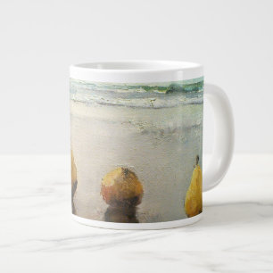Caneca De Café Grande Peras 2 dias na praia.