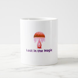 Caneca De Café Grande Perdida na Arte Magic Mushroom